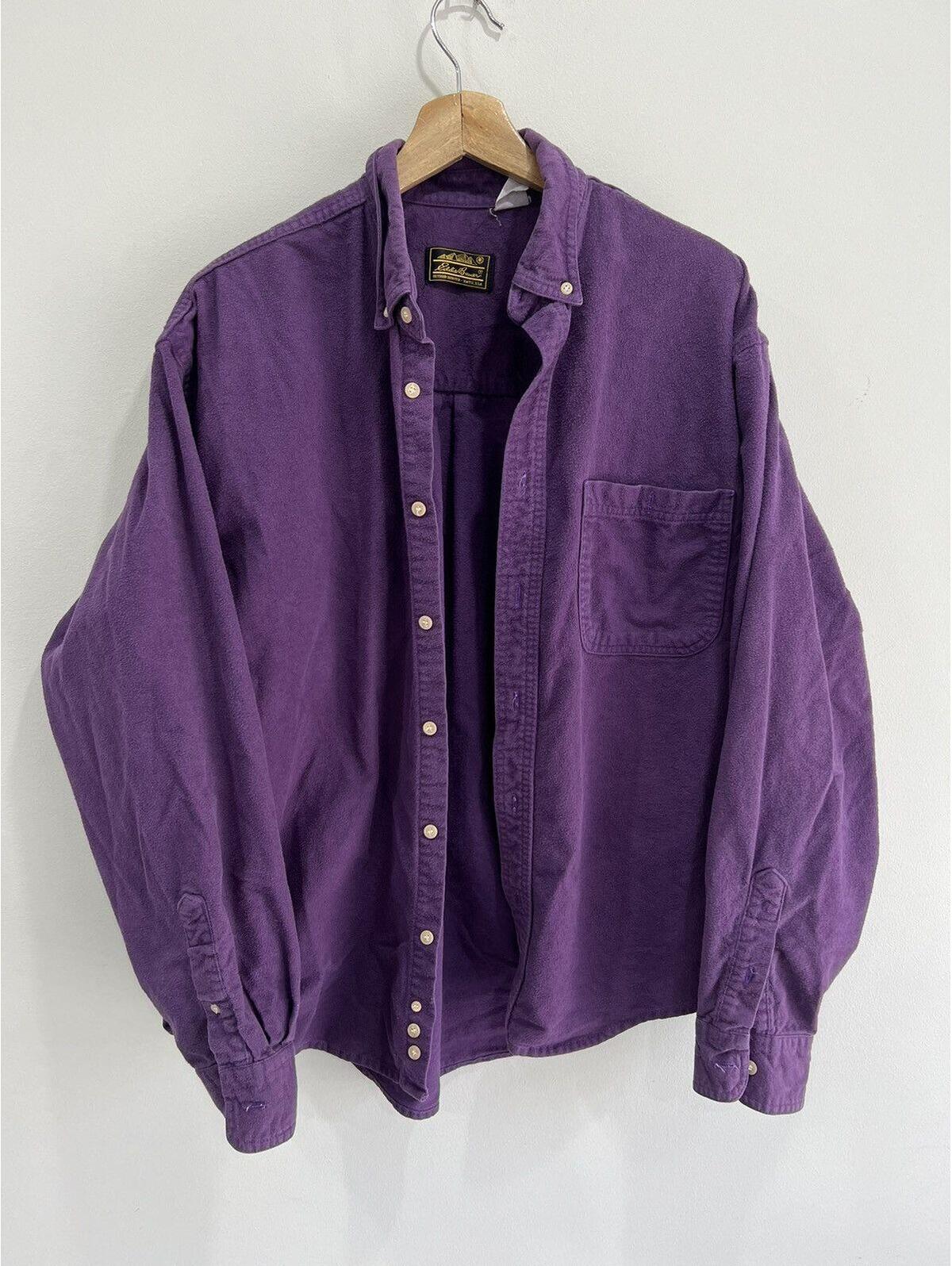 Vintage Eddie Bauer Button Up Shirt Purple Grape